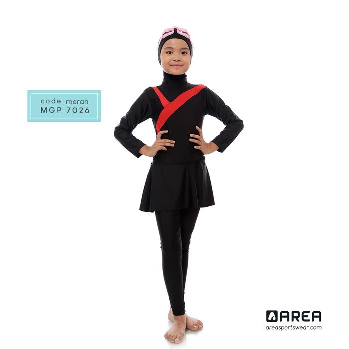 Gambar Baju renang anak muslimah SD 6-10 th cewek muslim polos - Merah, XXL dari Baju Renang Premium undefined Tokopedia