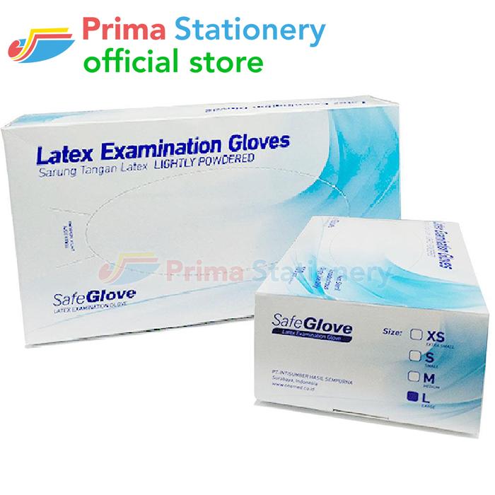 Gambar SafeGlove Latex Gloves PP Powdered /100 Handscoon Sarung Tangan - L dari Prima Stationery Official Kota Administrasi Jakarta Utara Tokopedia