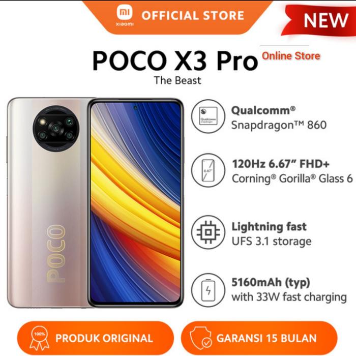 Gambar XIAOMI POCO X3 PRO RAM 6/128Gb & 8/256Gb GARANSI RESMI - Metal Bronze, 6/128Gb dari ONLINE STORE CPK MAS undefined Tokopedia