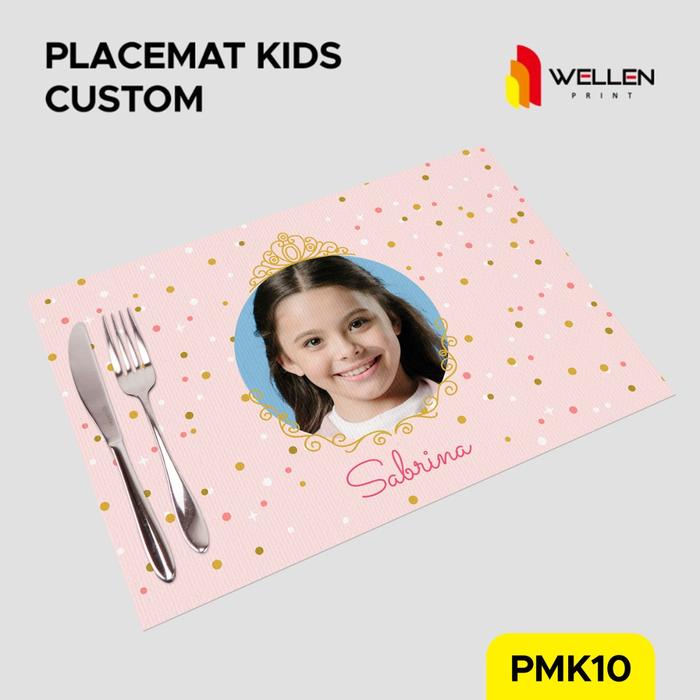Gambar WELLEN PRINT - Placemat Kids Kanvas Print Custom Nama / Tatakan Alas Makan Anak Bahan Canvas - PMK 10 dari WELLEN PRINT OFFICIAL undefined Tokopedia