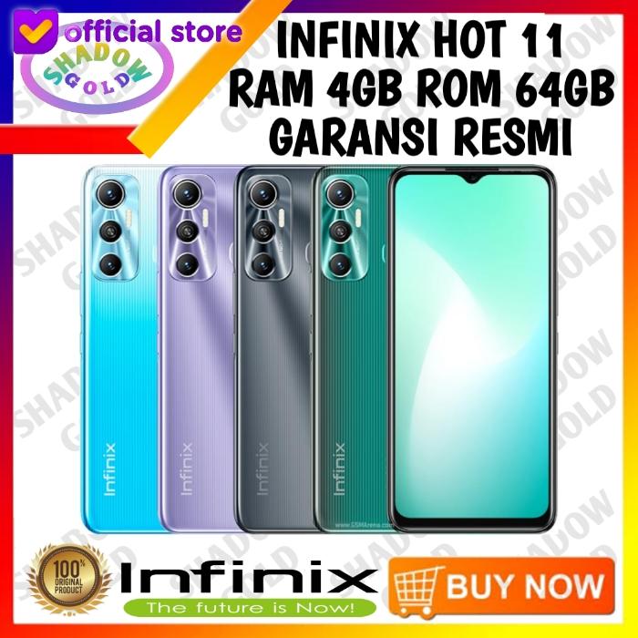 Gambar Infinix Hot 11 4/64 RAM 4GB ROM 64GB GARANSI RESMI dari Shadow Gold undefined Tokopedia