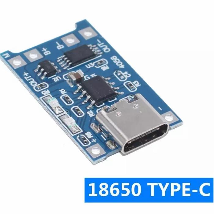 Gambar Modul tp4056 micro usb type c 5v to charge baterai lithium module - Type C dari LED.HOUSE undefined Tokopedia