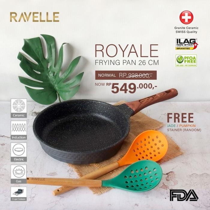 Gambar RAVELLE ROYALE Frypan 24 Cm/26 Cm Panci Penggorengan 24/26 cm - FRYPAN 26CM dari Sajun Electronic Tangerang undefined Tokopedia