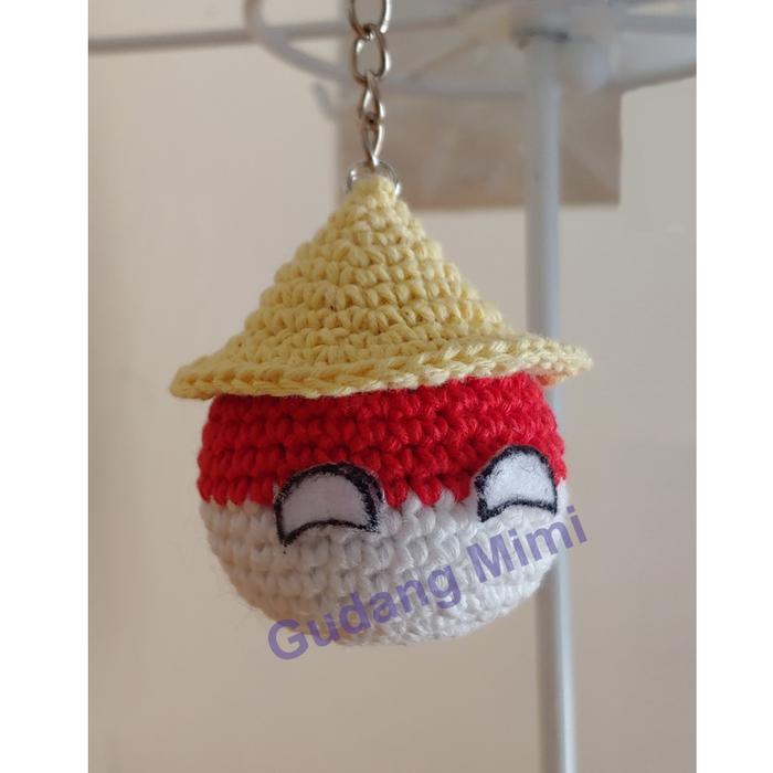 Gambar Gantungan Kunci Amigurumi - Countryball - Indonesia dari Gudang Mimi undefined Tokopedia
