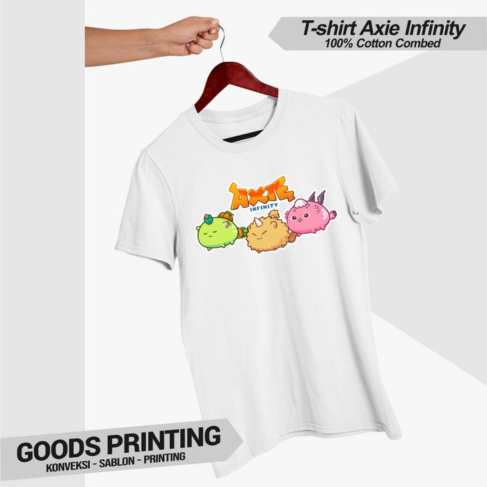 Gambar Kaos Axie Infinity - T-shirt Axie Infinity - Baju Axie Infinity Pendek - Dewasa Putih, XL dari Goods Printing undefined Tokopedia