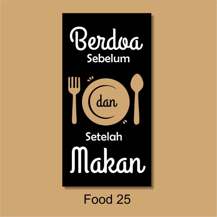 Gambar Hiasan Dinding Dapur Islami Pajangan Kayu Dekorasi Ruang Makan 003 - Food 25, 15 x 30 cm dari Silabuse undefined Tokopedia