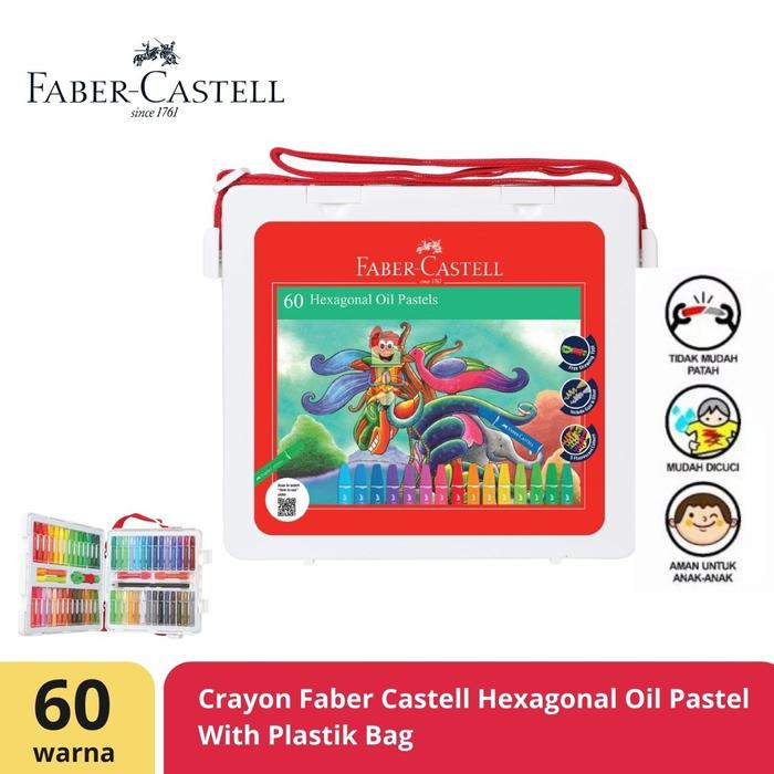 Gambar Crayon / krayon Faber Castell Hexagonal Oil Pastel 60 warna dari Bali Stationery undefined Tokopedia