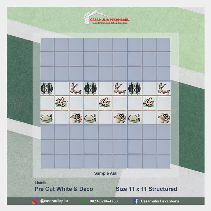 Gambar Keramik Dinding Dapur Pre Cut 11x11 White KW 1 - Zoo White dari Casamulia Pekanbaru undefined Tokopedia
