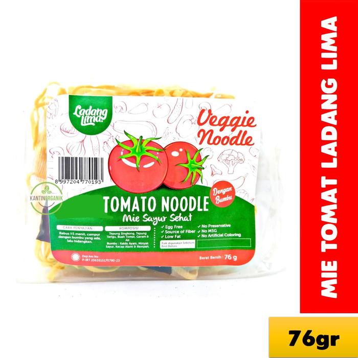 Gambar Ladang Lima Mie Noodle Kale/ Bit/ Basil/ Tomat 76gr - Tomat dari Kantin Organik undefined Tokopedia