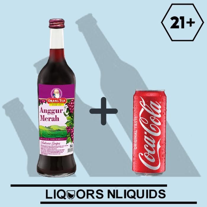 Gambar Anggur Merah Cap Orang Tua BIASA / Amer OT 620ml + 1 Can Coca Cola dari Liquor and spirit undefined Tokopedia