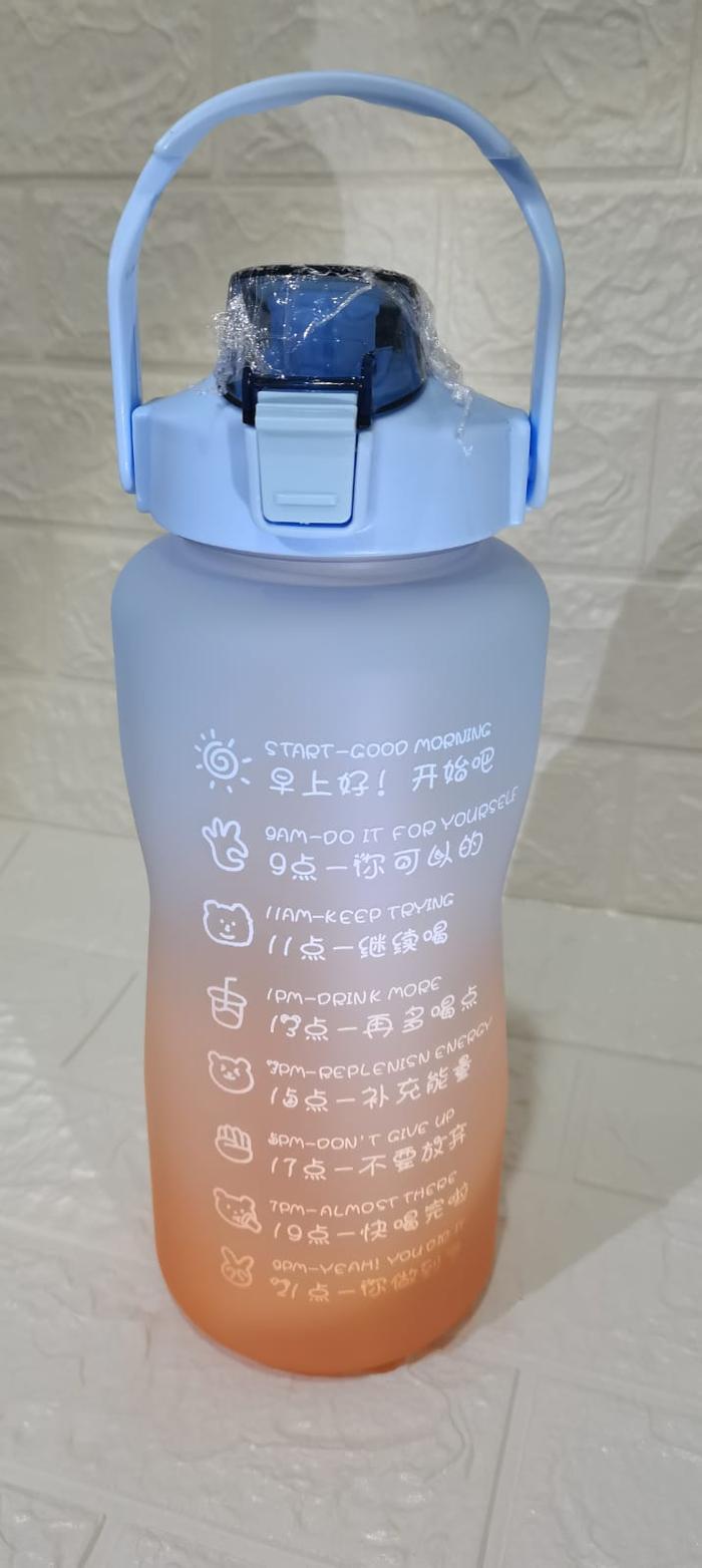 Gambar Botol Minum Tritan 2 Liter Gradasi BPA Free Premium Free Sticker Lucu - Biru dari top1murah undefined Tokopedia