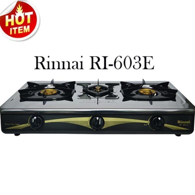 Jual Rinnai Kompor Gas - 3 Tungku - RI-603E - garansi - hitam silver - Kab.  Sleman - Citra Ac Dan Elektronik | Tokopedia
