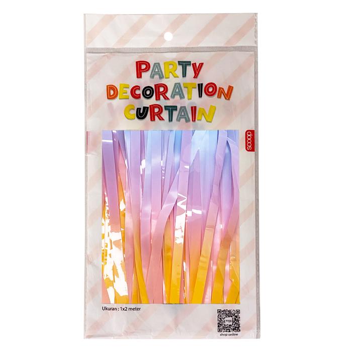 Gambar Scoop Backdrop Tirai Pesta/Party Curtain Premium Candy 1x2m 63050400 - Unicorn Candy dari Scoop Ideas undefined Tokopedia
