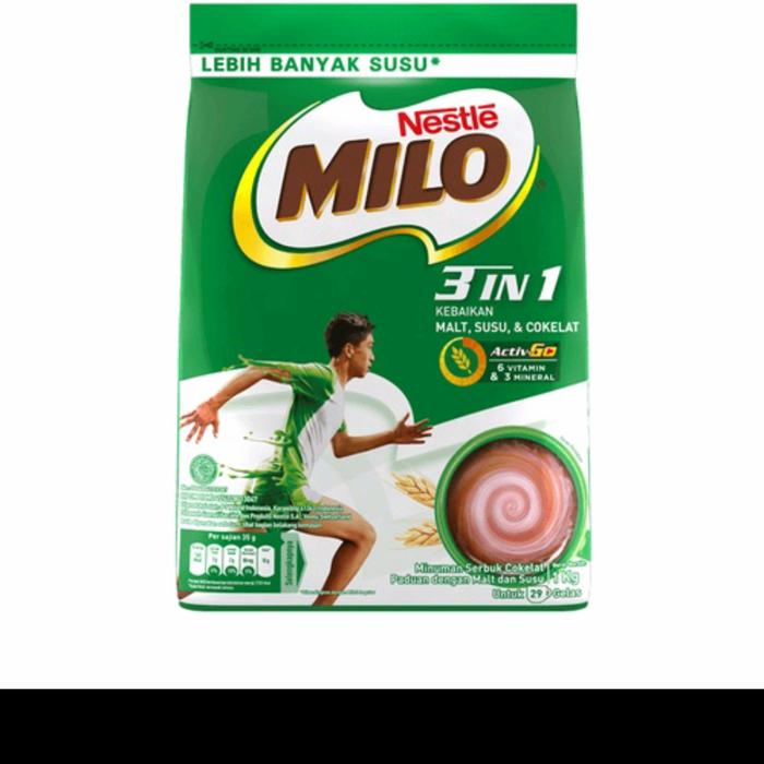 Gambar MILO Activ-Go 3in1 1000 Gr 1 Kg Pouch Refill 3 in 1 dari afizhara store undefined Tokopedia