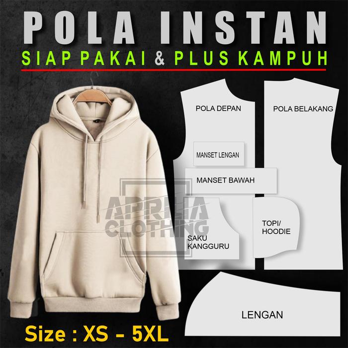 Jual POLA HOODIE JUMPER SIAP PAKAI/POLA 