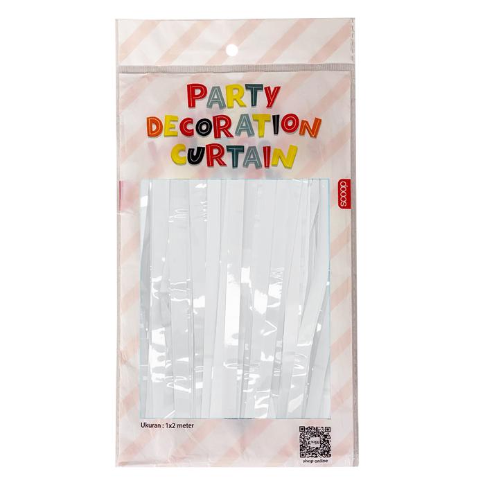 Gambar Scoop Backdrop Tirai Pesta/Party Curtain Premium Candy 1x2m 63050400 - Putih dari Scoop Ideas undefined Tokopedia