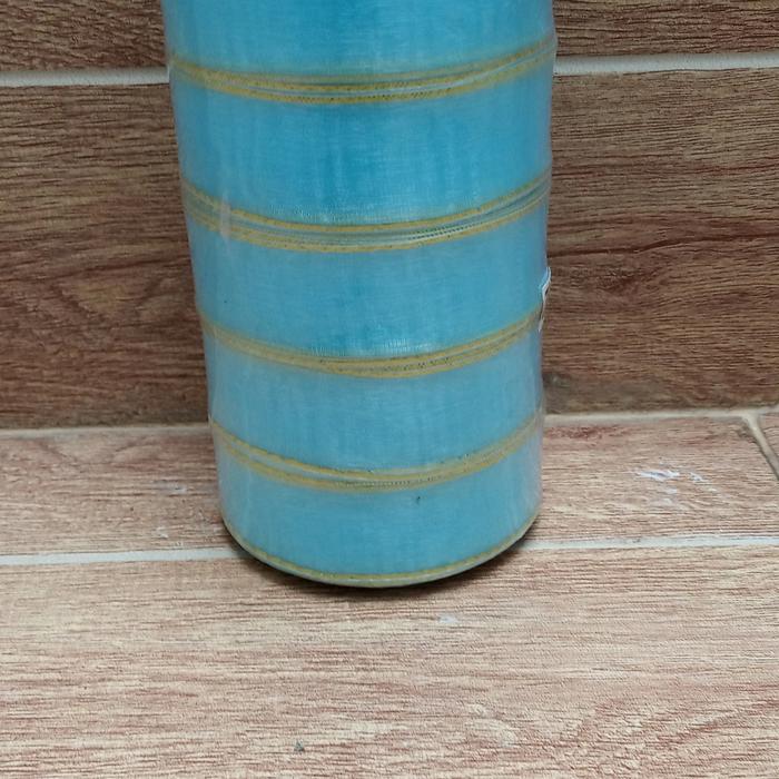 Gambar Pita Organdi List Emas size 1,5 inch atau 2,5 cm Roll - biru muda list dari in's ol shop undefined Tokopedia