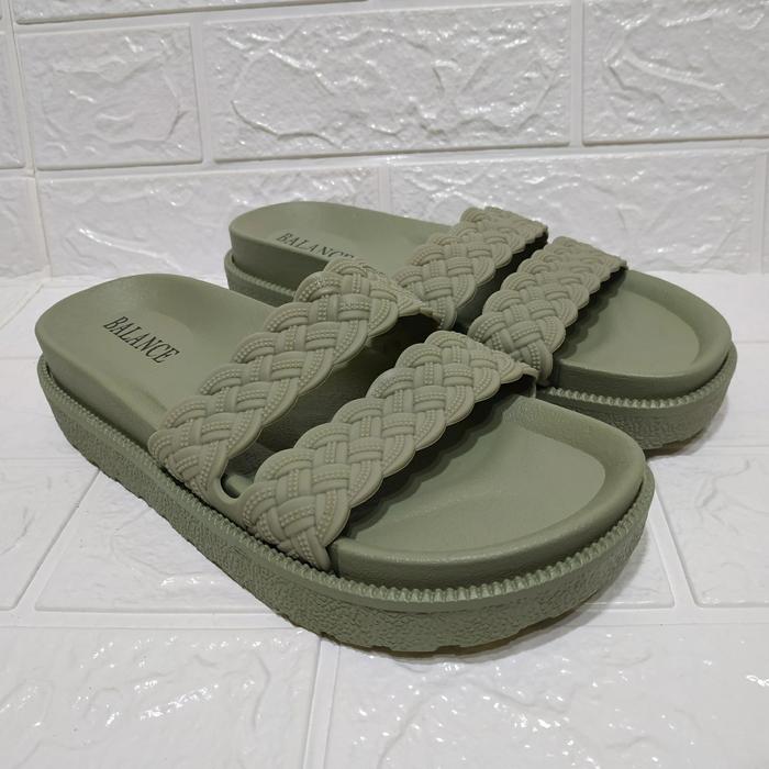 Gambar SANDAL SLIDE SLOP WANITA BALANCE 1603 S20 SENDAL KARET FLIPFLOP JELLY - Hijau, 36 dari Toko YSP New undefined Tokopedia
