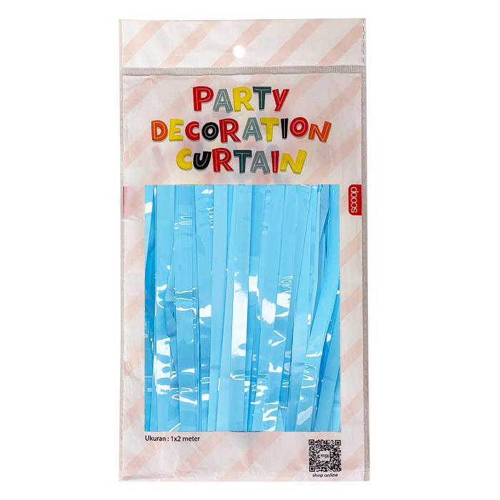 Gambar Scoop Backdrop Tirai Pesta/Party Curtain Premium Candy 1x2m 63050400 - Biru dari Scoop Ideas undefined Tokopedia