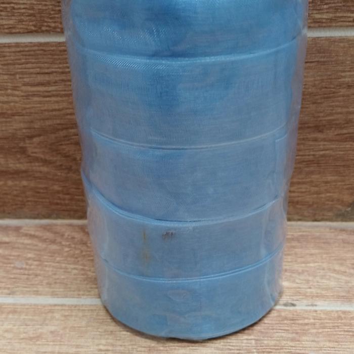 Gambar Pita Organdi List Emas size 1,5 inch atau 2,5 cm Roll - biru muda polos dari in's ol shop undefined Tokopedia