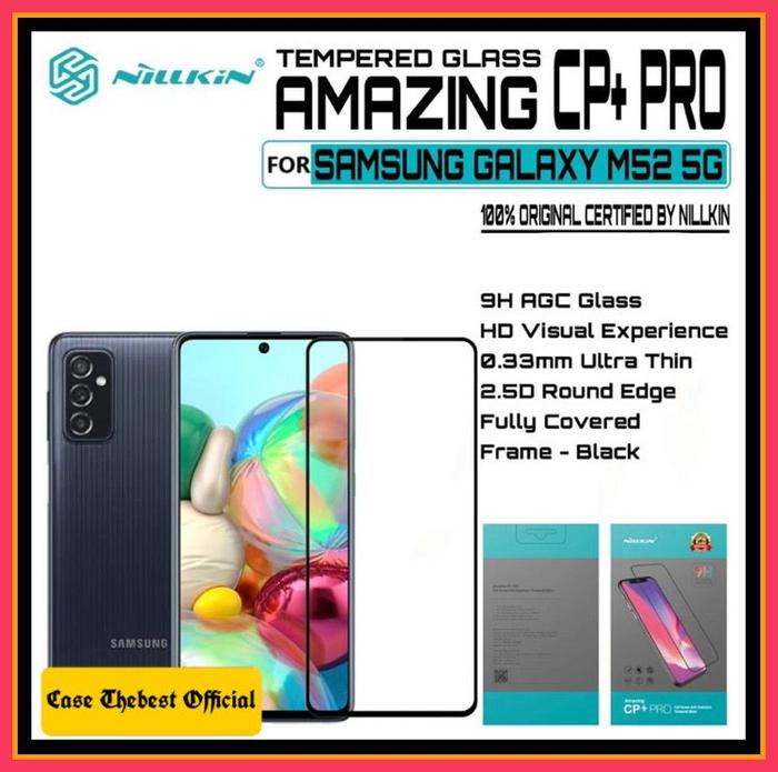 Gambar SAMSUNG GALAXY M52 5G AMAZING NILLKIN CP+ PRO ORIGINAL TEMPERED GLASS - FRAME-BLACK dari Case Thebest undefined Tokopedia