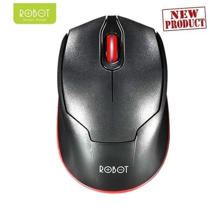 Gambar Mouse ROBOT M310 Wireless 2.4 GHz Optical Mouse ORIGINAL ROBOT - Hitam dari SOLO MICRO undefined Tokopedia