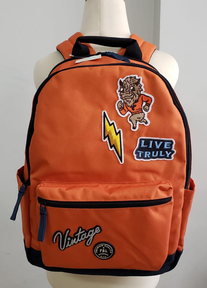 Jual tas fossil backpack sport Bright orange Bogor