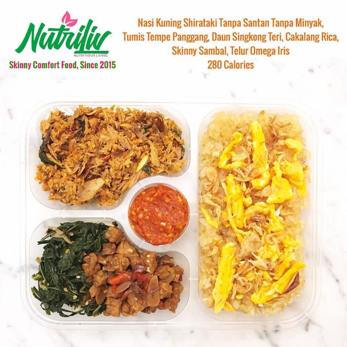 Gambar Skinny Nasi Kuning Shirataki Tanpa Santan dengan Cakalang Rica 280 Kal dari Nutriliv undefined Tokopedia