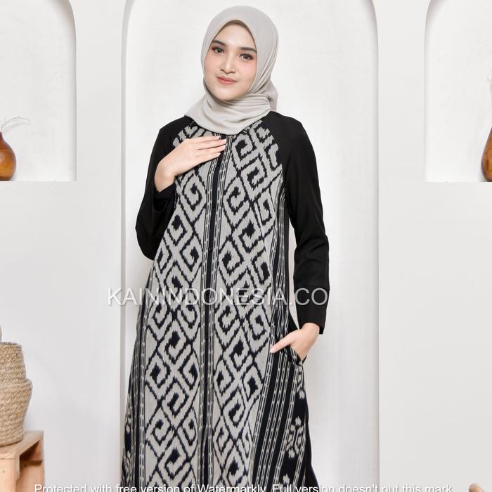 Gambar KI Kemeja Tunik Dayana Liora Pink - Hitam, 4 dari KainIndonesiaco undefined Tokopedia