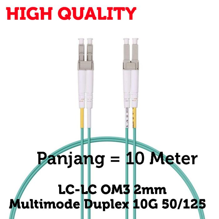 Jual Kabel Fiber Optic / FO Patch Cord OM3 OM4 Multimode Duplex LC LC ...