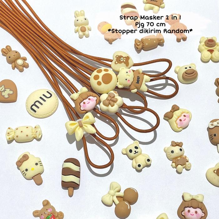 Gambar Tali Kalung Masker Korea/Strap Masker 2in1 Anak dan Dewasa/clay lucu - TP - Brown, SO SWEET dari PAPAROBY SUPPLIER undefined Tokopedia