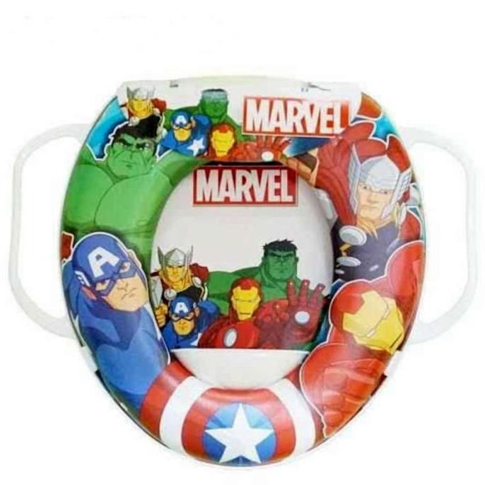 Jual Soft Baby Potty Seat Marvel with Handle Toilet Training [BH