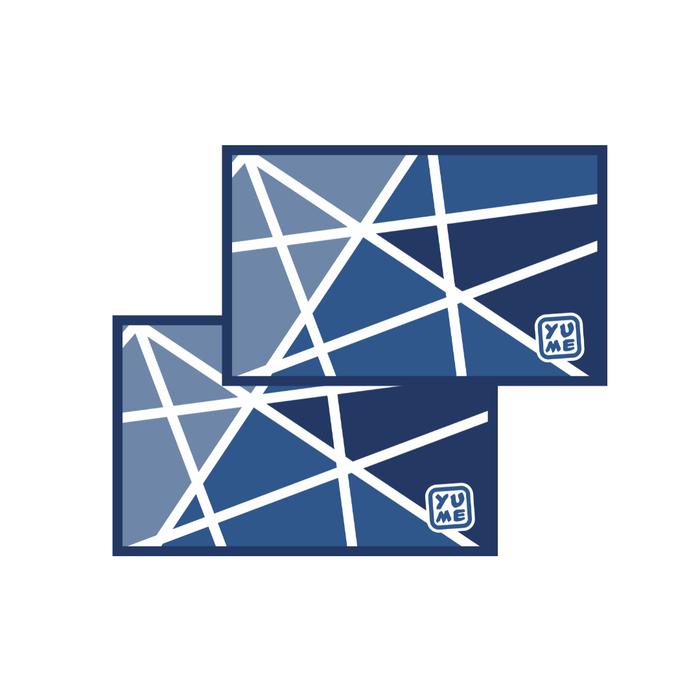 Gambar YUME - Paket 2PCS Keset Lantai Antislip Ukuran 50x80cm - Blue Geometric dari Amore Collections_NEW undefined Tokopedia