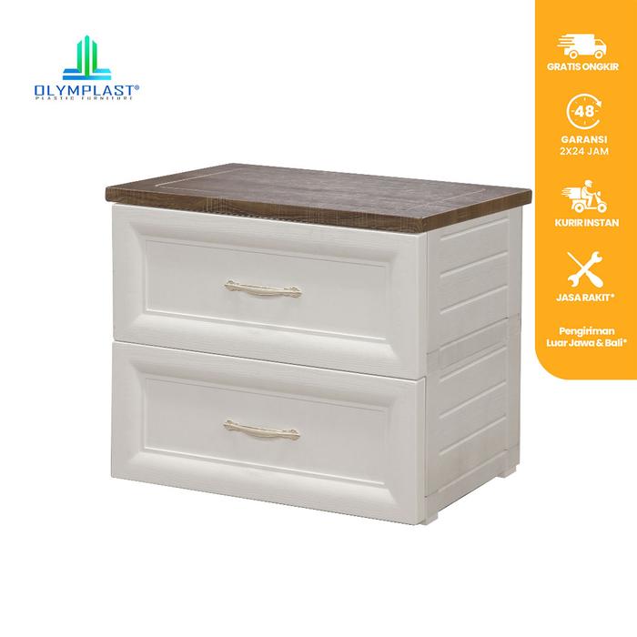 Gambar Olymplast Classic Drawer Cabinet Laci 2 Susun ODC 02 C - Tipe A (2 Laci) dari Olymplast undefined Tokopedia