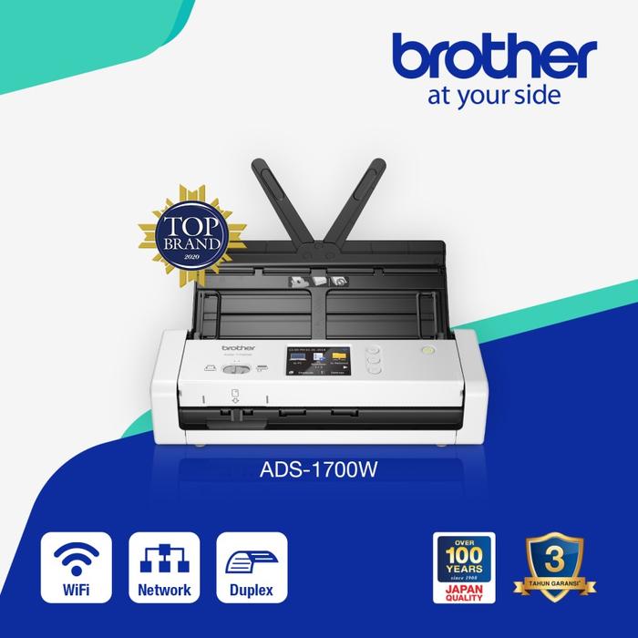 Gambar BROTHER ADS-1700W Compact Portable Desktop Scanner ADS1700W ADS1700 W dari Blessing Computer JKT undefined Tokopedia