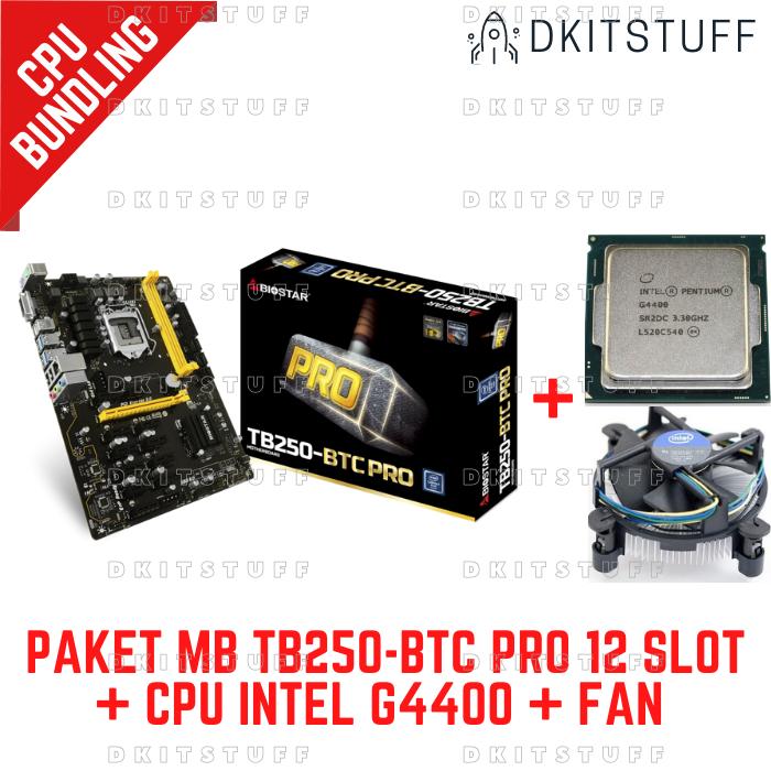 Gambar BIOSTAR TB250-BTC PRO Intel B250 LGA1151 DDR4 ATX Mining Motherboard - Paket MB + CPU dari dkitstuff undefined Tokopedia