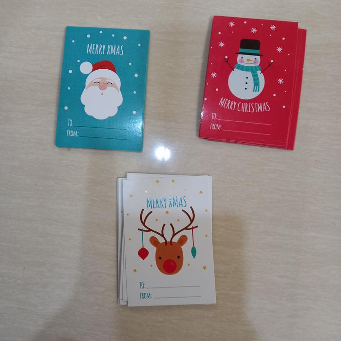 Gambar Tambahan Kartu ucapan motif random - Merry christmas dari I-Bricks undefined Tokopedia