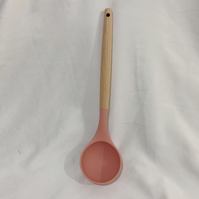 Gambar RAPA SODET SILIKON GAGANG KAYU SPATULA SILIKON GAGANG KAYU - Irus sup dari RatuMama undefined Tokopedia