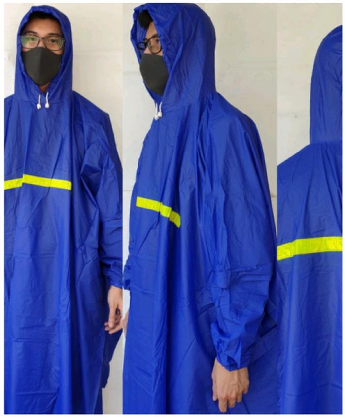 Gambar Jas Hujan ponco lengan gajah - BIRUgajah dari idaufa undefined Tokopedia