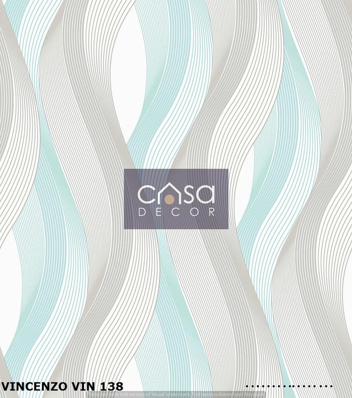 Gambar Wallpaper VINCENZO seri VIN136/137/138/139 (Motif 3D) - Biru Muda dari Casa Decor Serpong undefined Tokopedia