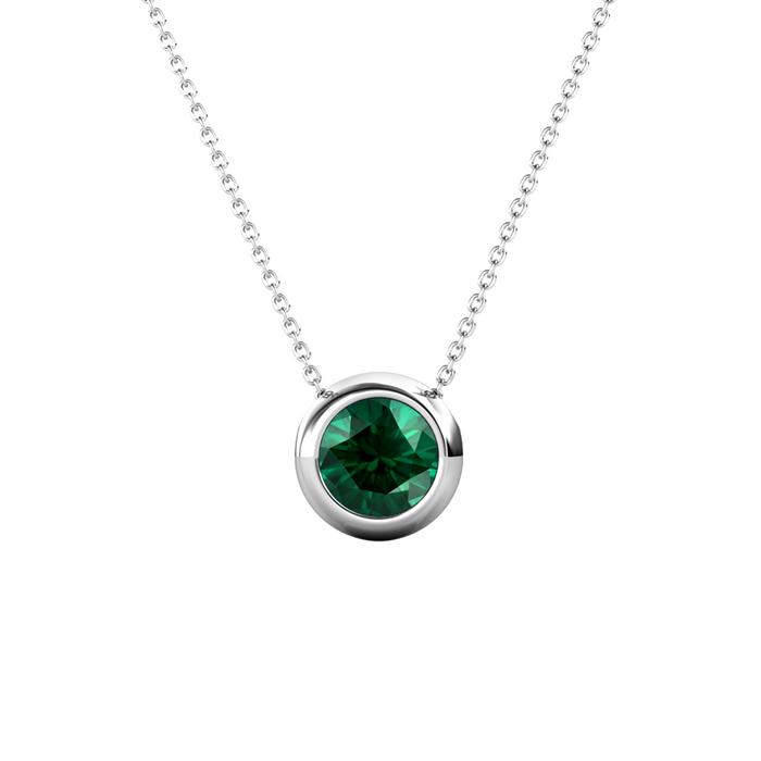 Gambar Birth Stone Moon Pendant - Kalung Crystal by Her Jewellery - Mei WhiteGold dari Her Jewellery undefined Tokopedia