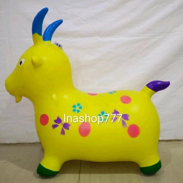 Gambar Animal Jumping music karet motif Kambing (SNI) / Mainan Kuda Kudaan - Kuning dari Grosir Toys undefined Tokopedia