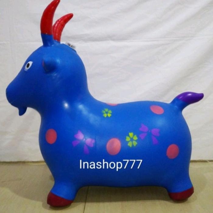 Gambar Animal Jumping music karet motif Kambing (SNI) / Mainan Kuda Kudaan - Biru dari Grosir Toys undefined Tokopedia