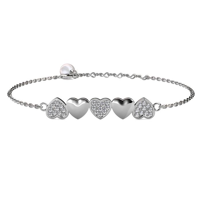 Gambar Sweet Heart Bracelet - Gelang Crystal by Her Jewellery - White Gold dari Her Jewellery Kota Administrasi Jakarta Pusat Tokopedia