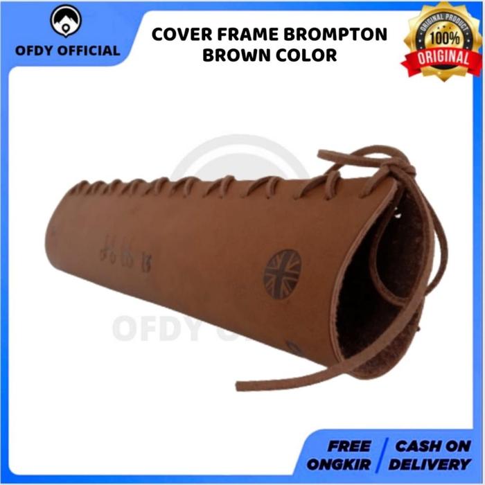 Gambar Adk33- Cover Frame Aksesoris Sepeda Lipat Seli Brompton Leather Kulit - Cokelat dari yusufrahman undefined Tokopedia