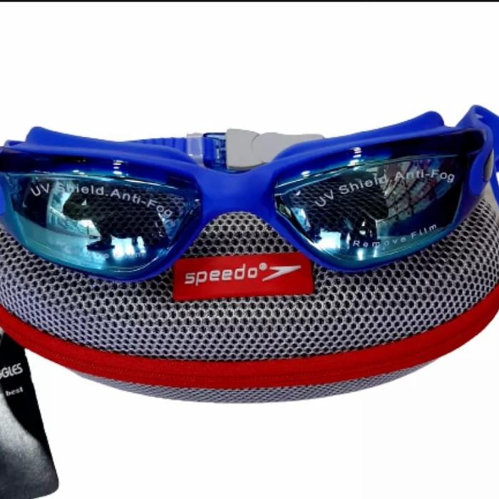Gambar KACAMATA RENANG SPEEDO ANTI FOG & UV PROTECTION DENGAN KARET LEMBUT - Biru dari Makmur jaya788 undefined Tokopedia