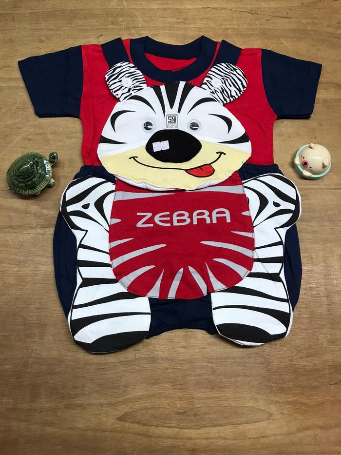 Gambar Baju kodok NT kids overall anak katun warna karakter baby zebra - Navy dari DezeD undefined Tokopedia