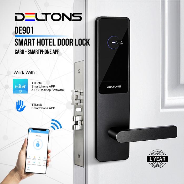 Gambar Smart Hotel Door Lock Deltons Card Lock Kunci Pintu Kost Apartement - TTLock dari DELTONS Store Kota Tangerang Tokopedia