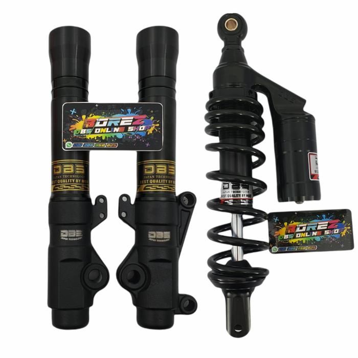 Gambar paketan shock depan 8905 dan belakang 8899 DBS original by MGV honda beat Scoopy vario 125 150 - full black, 330mm dari DBSonlineshop undefined Tokopedia