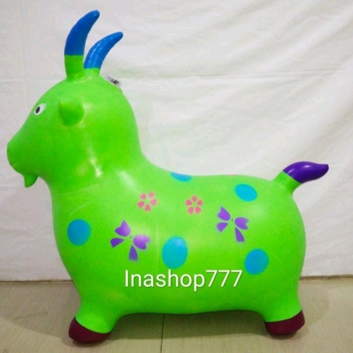 Gambar Animal Jumping music karet motif Kambing (SNI) / Mainan Kuda Kudaan - Hijau dari Grosir Toys undefined Tokopedia